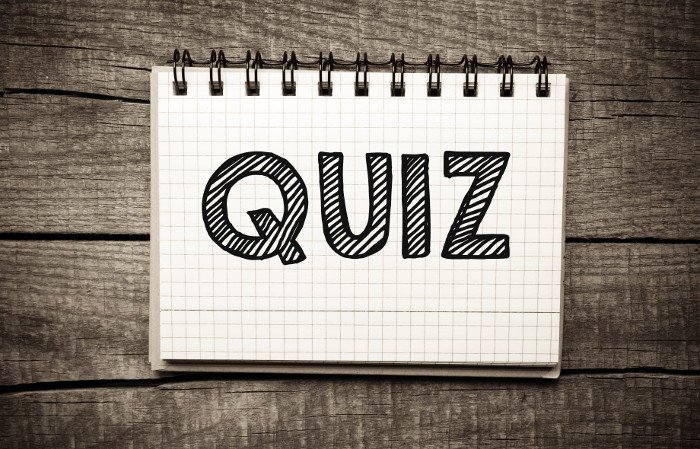 Quiz Block auf Holz Dielen