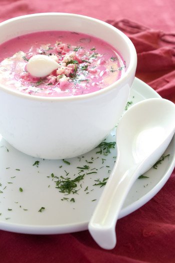 Suppe mit RAdieschen, ein Traum in Rosa