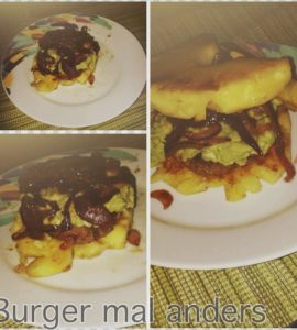 Burger aus Ananasscheiben