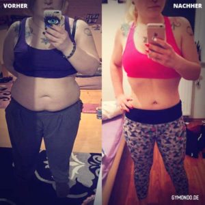 Vorher Nachher Bild von GYMONDO Mitglied Ann-Katrin