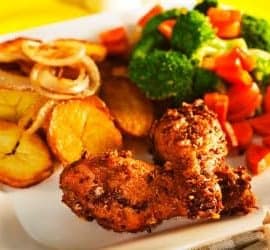 Bratkartoffel mit Chicken Wings