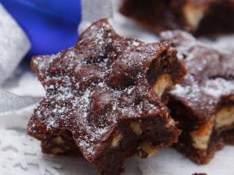 Brownie Birnen Sternchen Weihnachtsgebäck