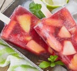 Erdbeer Pfirsich Fruchteis