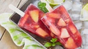 Erdbeer Pfirsich Fruchteis