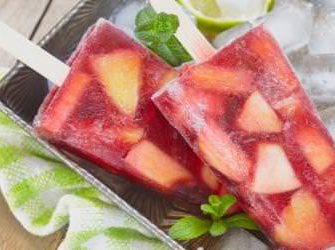 Erdbeer Pfirsich Fruchteis