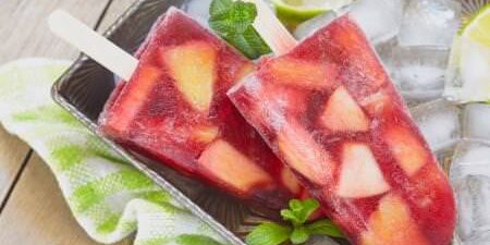 Erdbeer Pfirsich Fruchteis