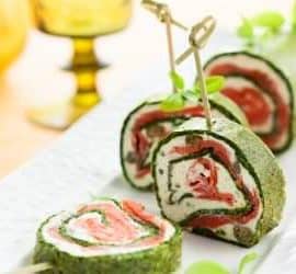 Lachs Spinat Röllchen