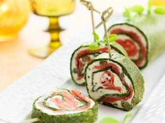 Lachs Spinat Röllchen