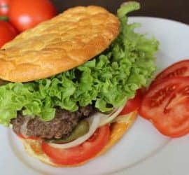 No Carb Burger Tomate Rind