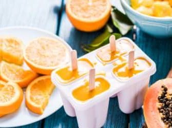 Papaya Orangen Eis