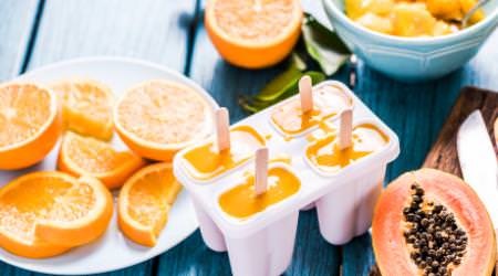 Papaya Orangen Eis