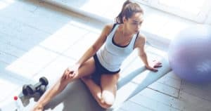 Sportlerin denkt nach