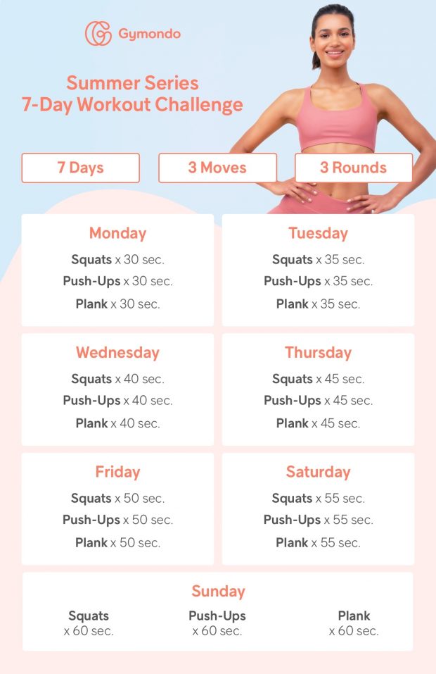 7-Day Summer Fitness Challenge to Get in Shape From Home - Gymondo®  Magazine: Fitness, Nutrition & Weight Loss