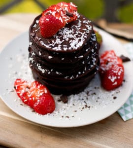 Vegane Schoko Pancakes