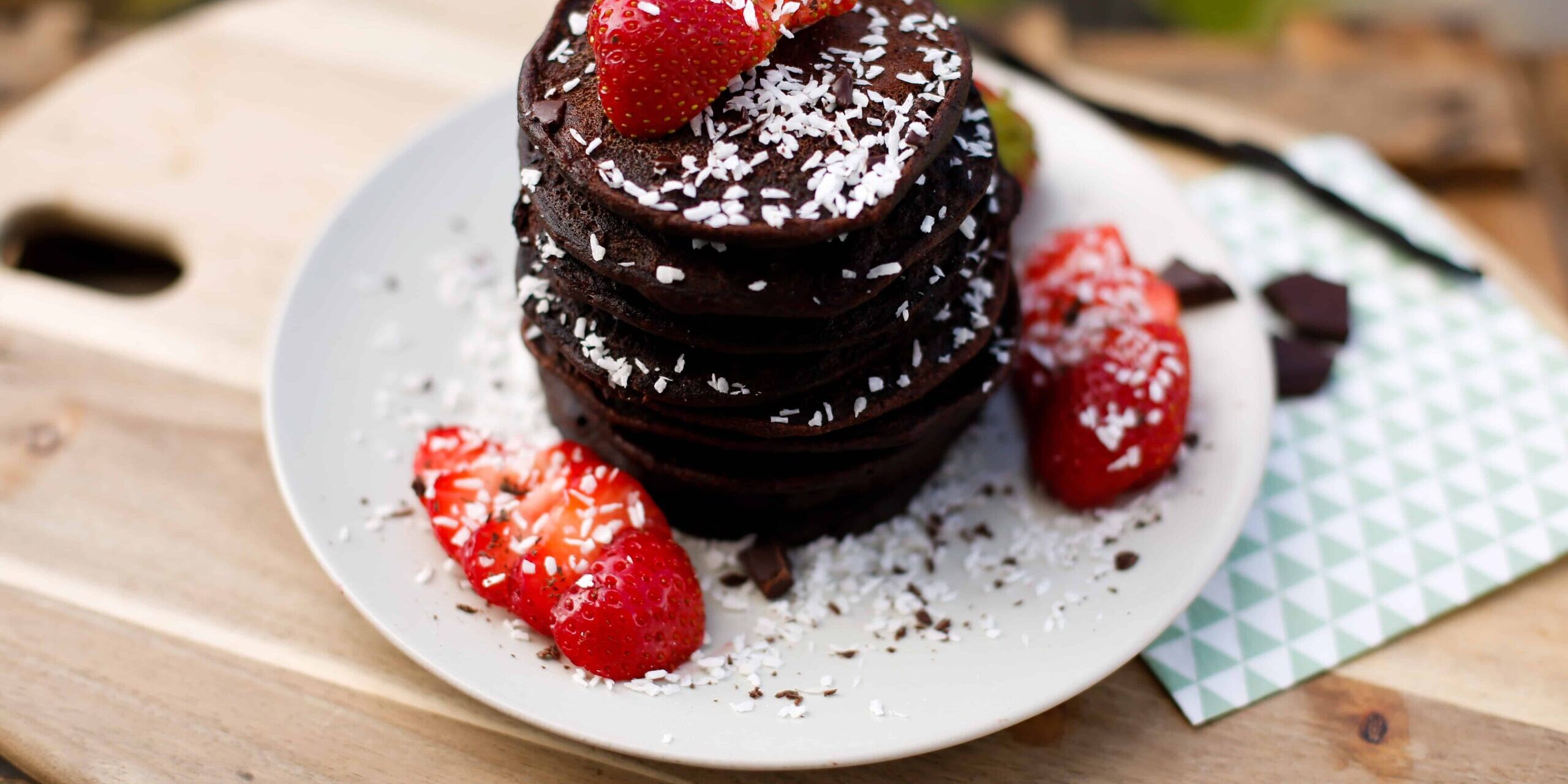 Vegane Brownie Pancakes Vegane Schoko Pancakes