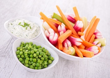 Gemüse mit Dip