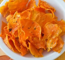 hokkaido kürbis chips zu halloween