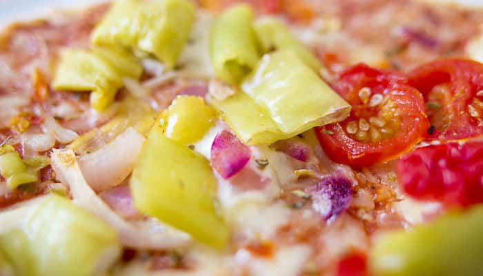 vegetarische Low-Carb-Pizza