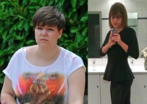 Vorher Nachher Bild von Melanie: Mit GYMONDO hat sie 30 Kilo abgenommen