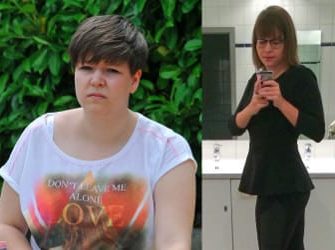 Vorher Nachher Bild von Melanie: Mit GYMONDO hat sie 30 Kilo abgenommen