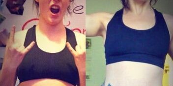 melanies erfolgsgeschichte Vorher Nachher Bild von GYMONDO Mitglied Melanie