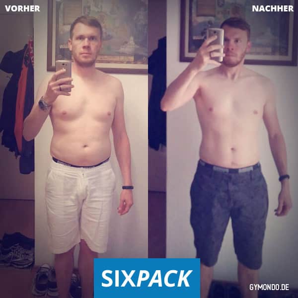 Vorher Nachher Bild: Andreas' Sixpack Erfolgsgeschichte