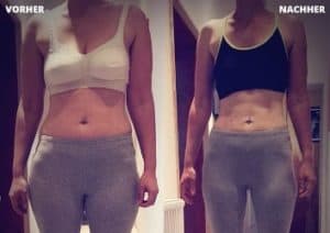 Vorher Nachher Bild von GYMONDO Mitglied Sonja