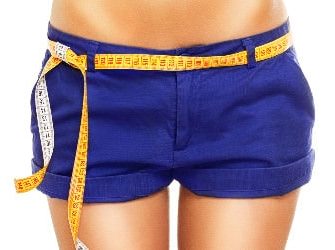Frau mit Thigh Gap